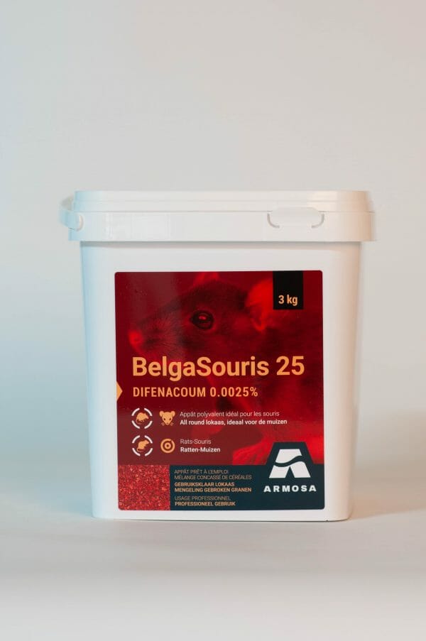 BelgaMuis 25 (BE20 18-0025) gebruiksklaar lokaas muizen difenacoum