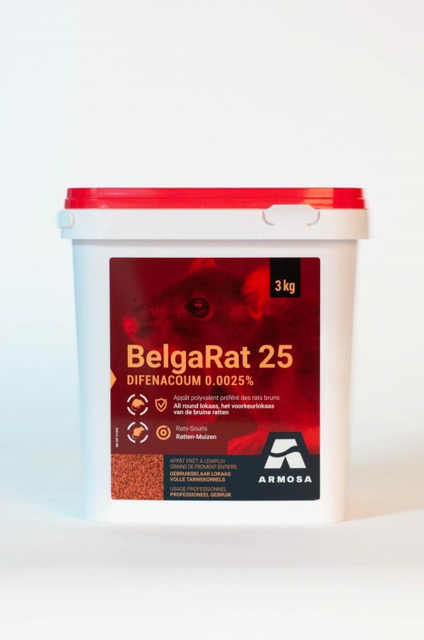 BelgaRat 25 (BE2018-0025) gebruiksklaar lokaas ratten difenacoum